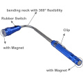 magnetic pick-up tool 3 led flashlight with telescoping magnet